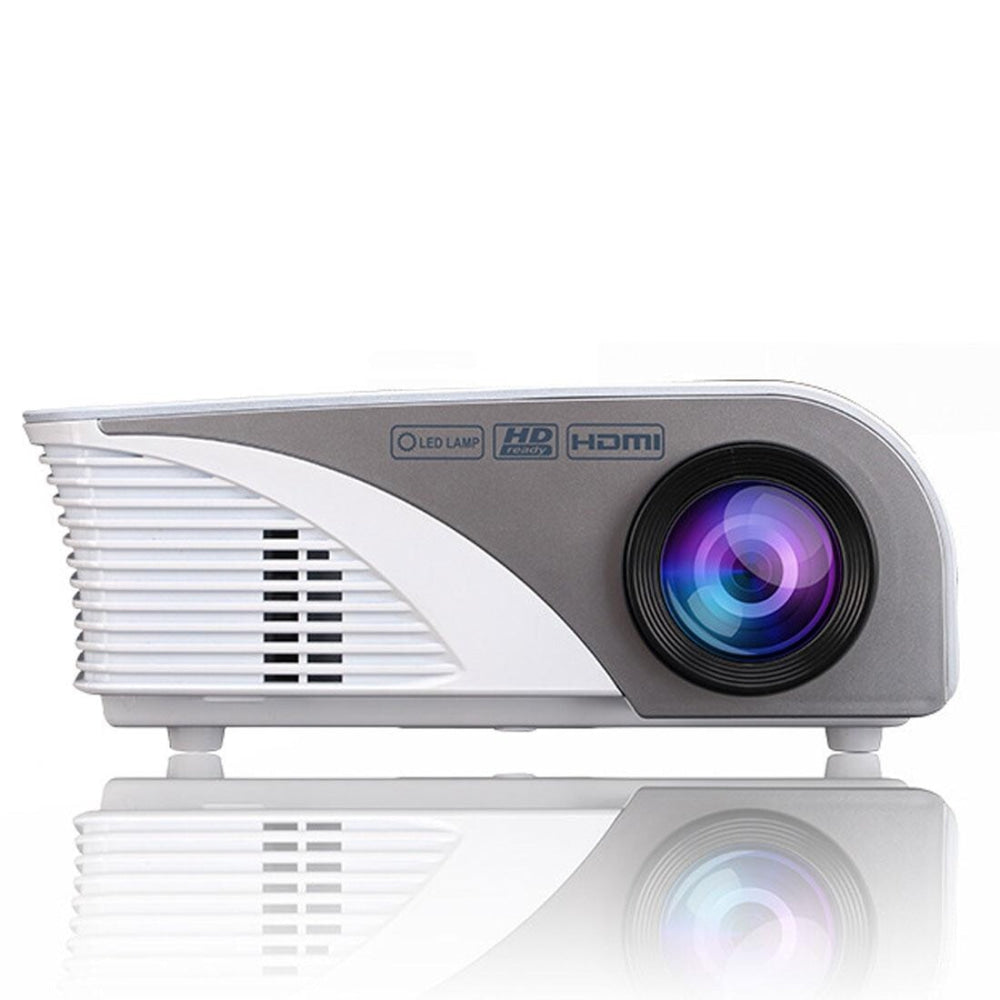 Portable Mini Led Projector With Remote - 1200 Lumens - White 3