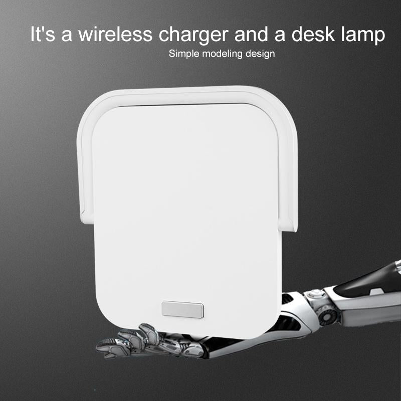 Portable Wireless Charger Led Desk Lamp White 6