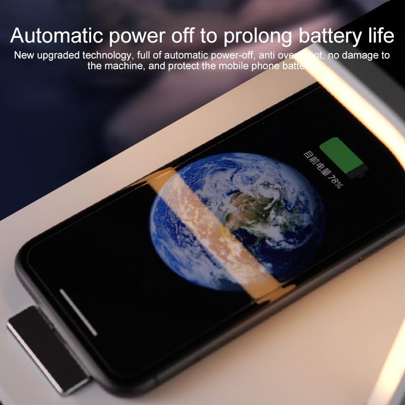 Portable Wireless Charger Led Desk Lamp White 7