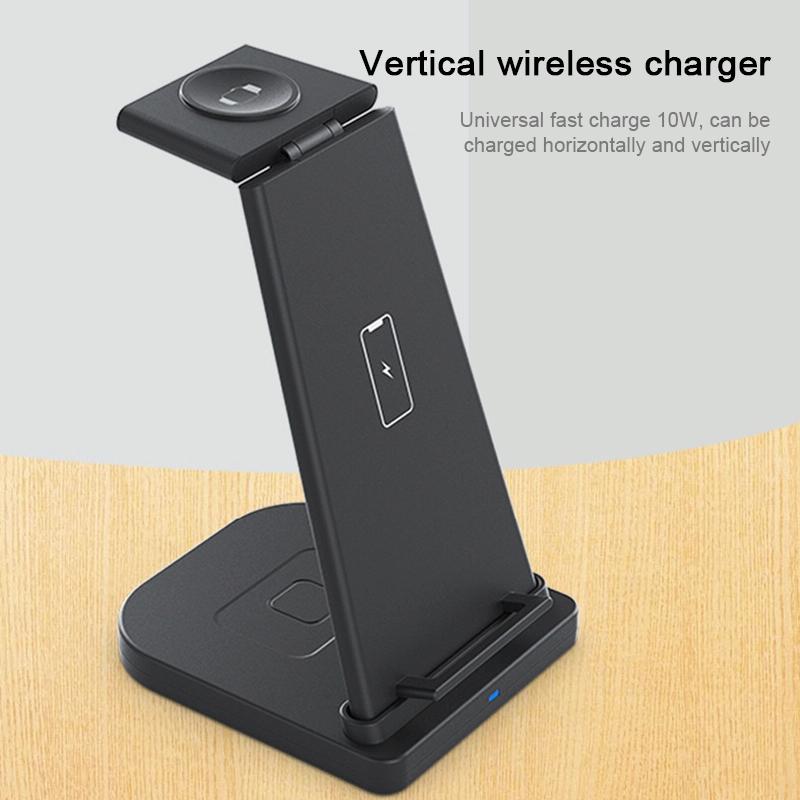 3 In 1 Foldable Charging Stand For Iphones Apple Watch And Airpods - White 10