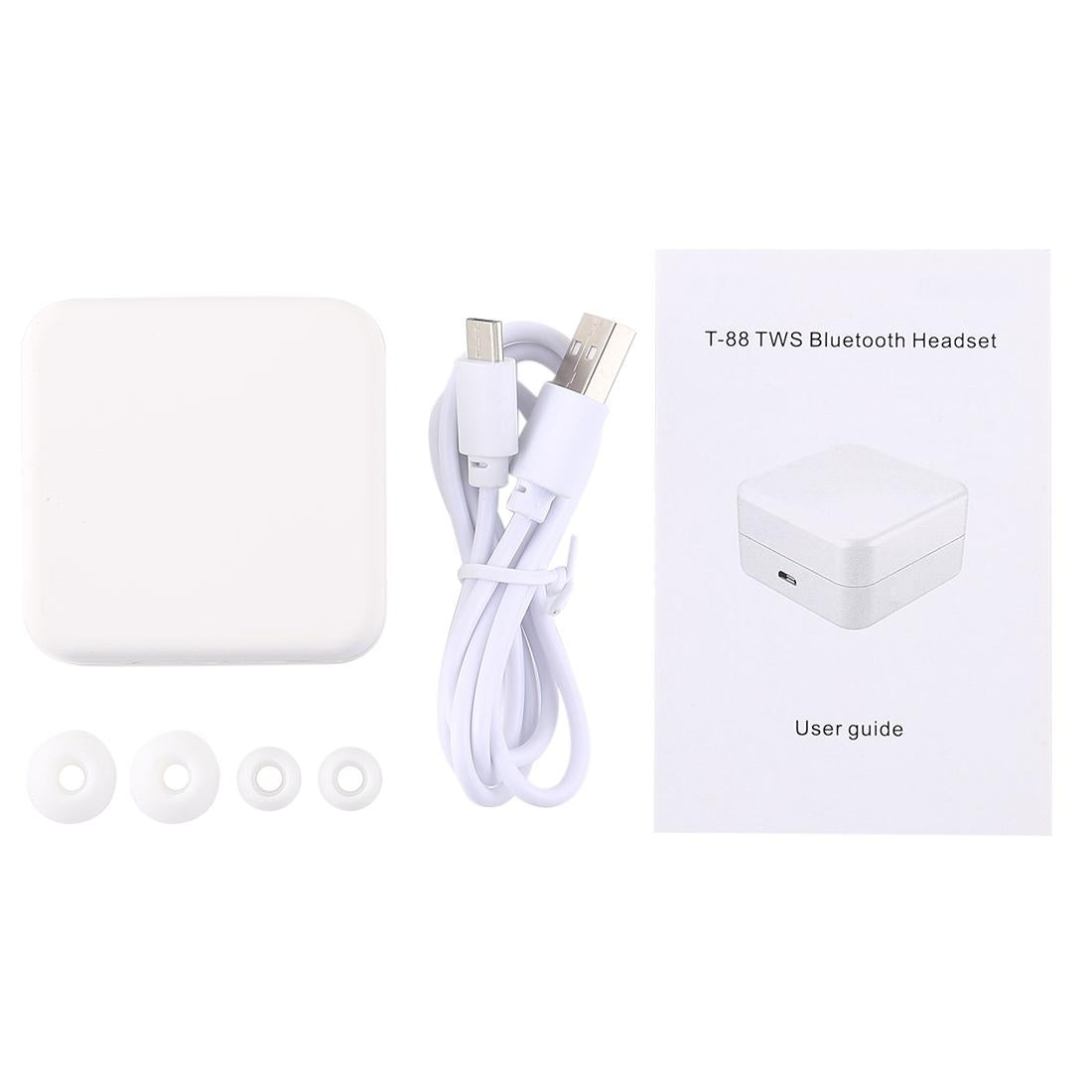 Wireless Stereo Earphones with Magnetic Charging Box - T-88 12
