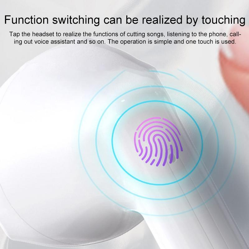 White Wireless Bluetooth Earbuds 3