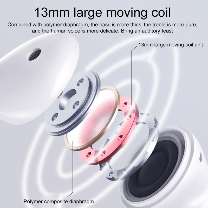 White Wireless Bluetooth Earbuds 5