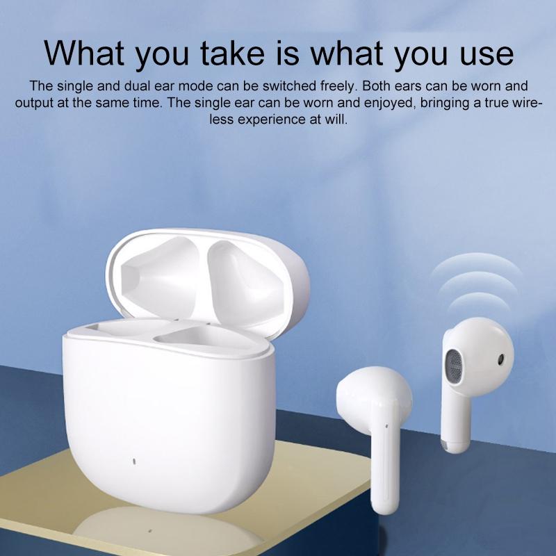 White Wireless Bluetooth Earbuds 6