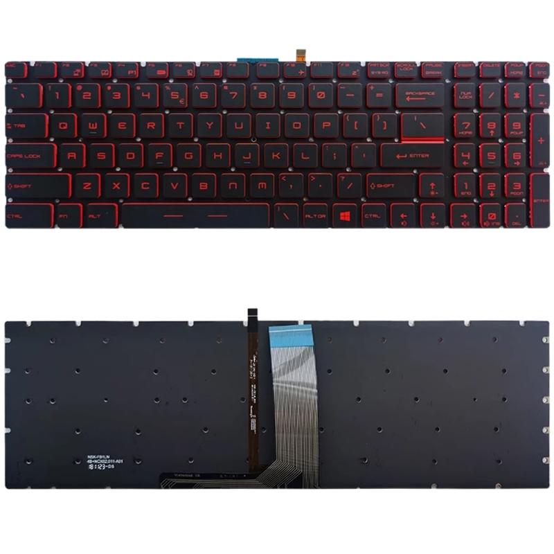 Backlit Keyboard for Msi Gt / Gs / Gl / Gp / Gt72s - White