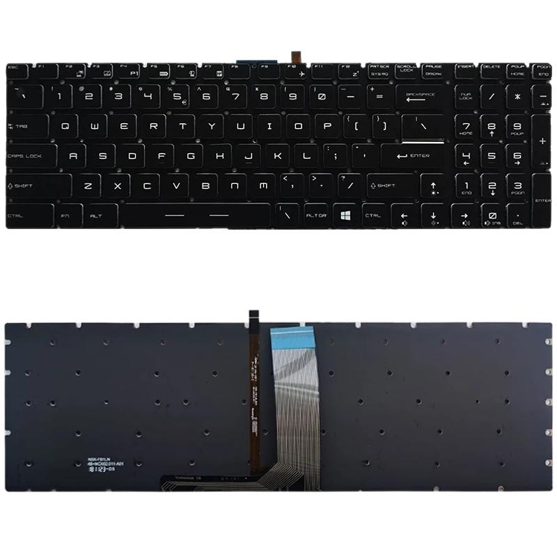 Backlit Keyboard for Msi Gt / Gs / Gl / Gp / Gt72s - White 6