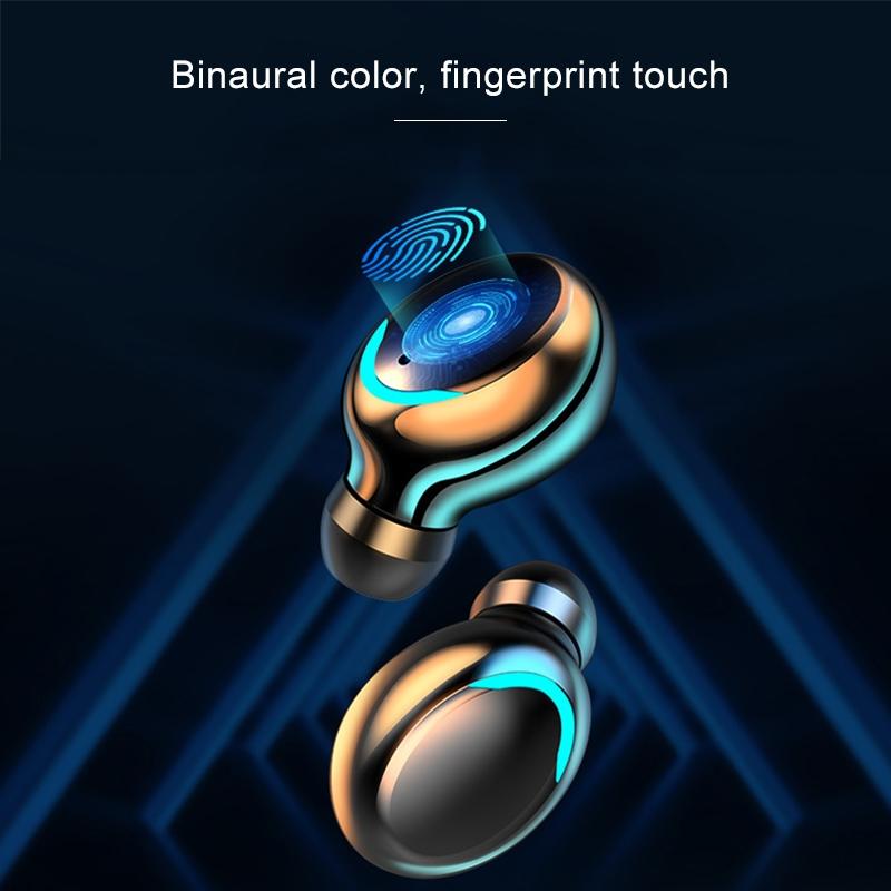 Bluetooth Earphone with Noise Reduction & Breathing Light Hand Strap - White 13