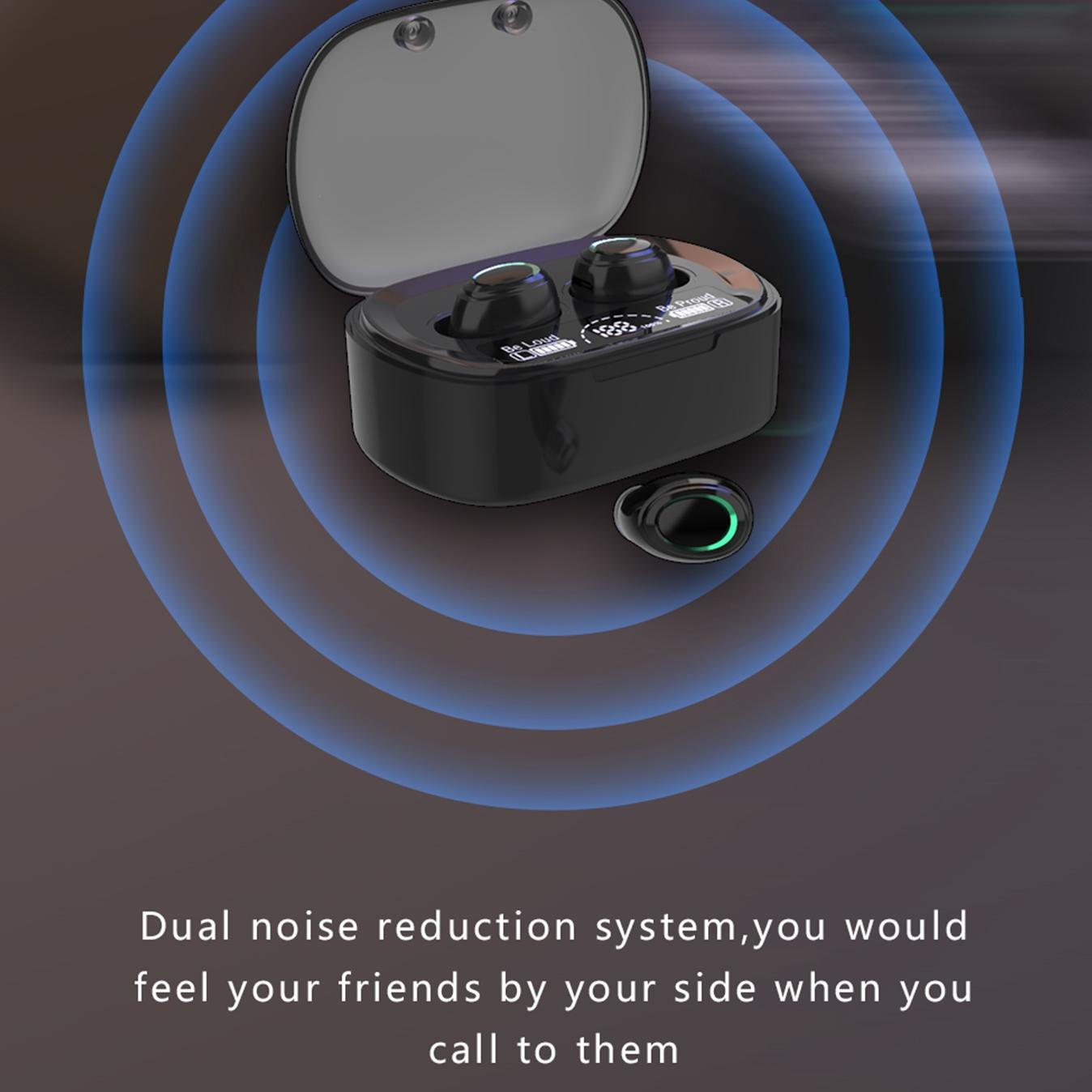 Mini Tws Wireless Bluetooth Earphones with Touch Display - White 6