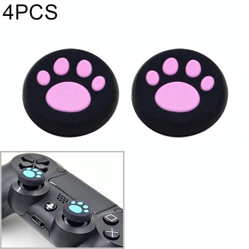 4-piece Silicone Cat Paw Gamepad Covers for Ps4 / Ps3 / Ps2 / Xbox / Wiiu - White 4