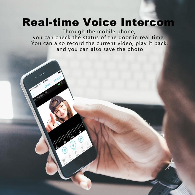 Smart Wifi Video Doorbell With Motion Detection & Two-Way Intercom - White 6