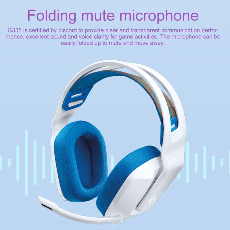 Foldable Wired Gaming Headset With Mic - White 5