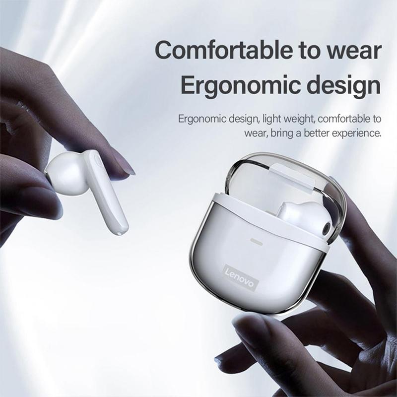 Transparent Jelly Bluetooth Earphones with Noise Reduction - White 6