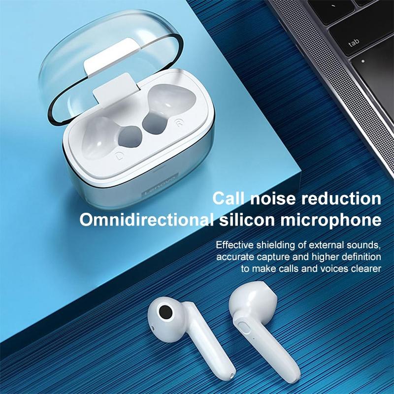 Transparent Jelly Bluetooth Earphones with Noise Reduction - White 7