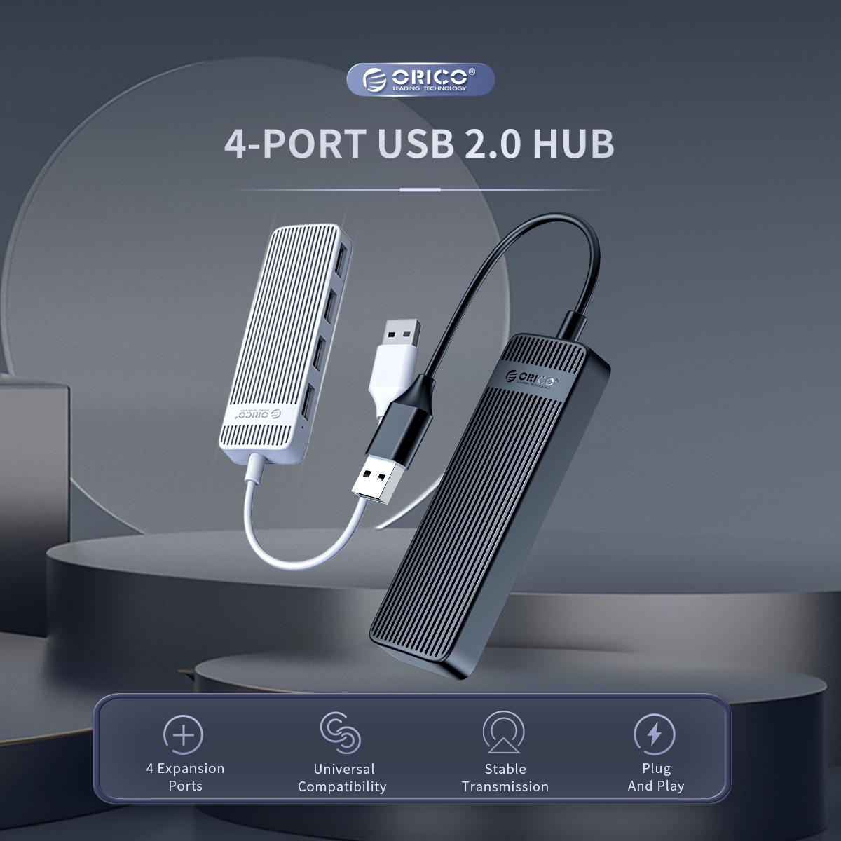 High-Speed 4-Port Usb 2.0 Hub 480Mbps - White 5