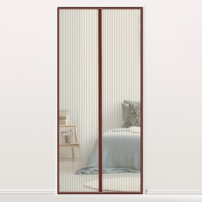 190x100cm Magnetic Mosquito-proof Screen Door Curtain - Magic Mesh - White 3