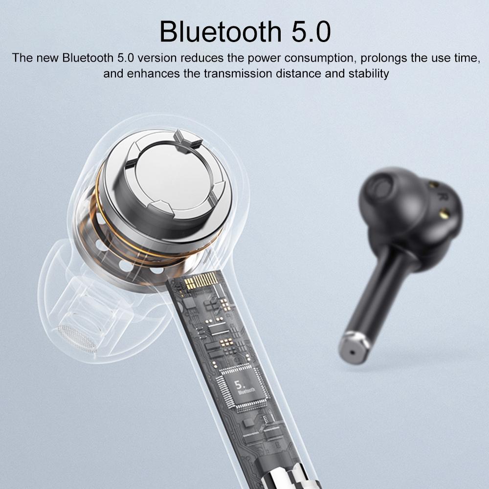 Wireless Bluetooth 5.0 Earphone with Digital Display and Noise Reduction - White 7