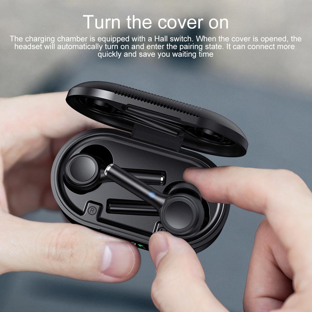 Wireless Bluetooth 5.0 Earphone with Digital Display and Noise Reduction - White 8