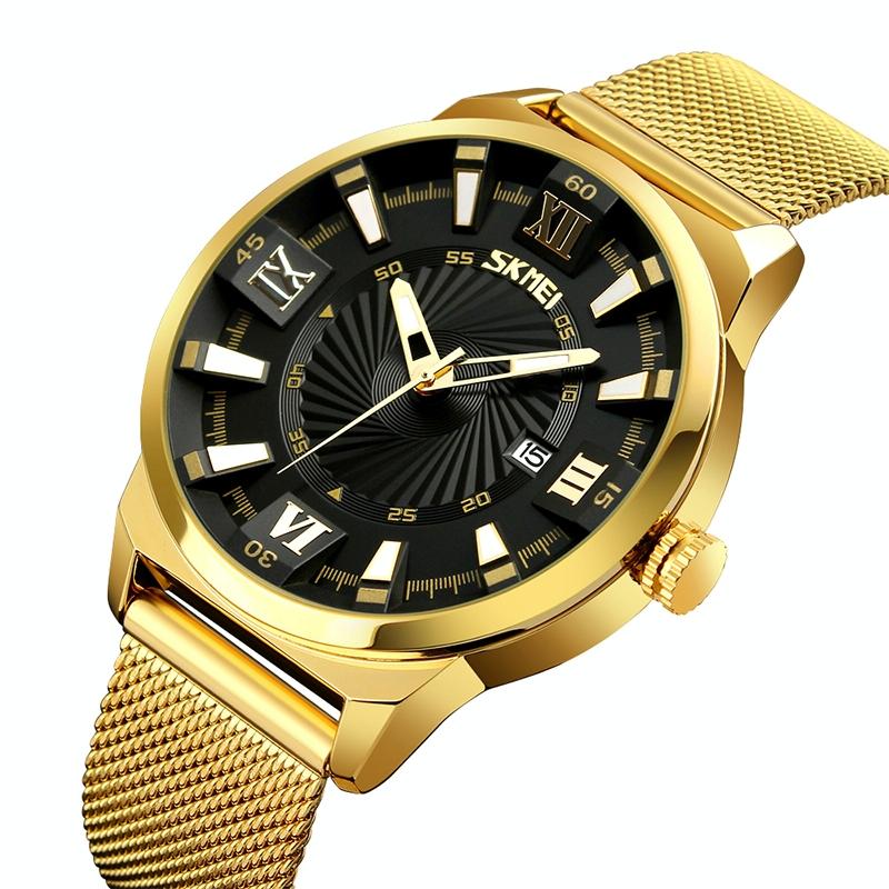 Stylish 30m Waterproof Metal Quartz Men Watch - White 4