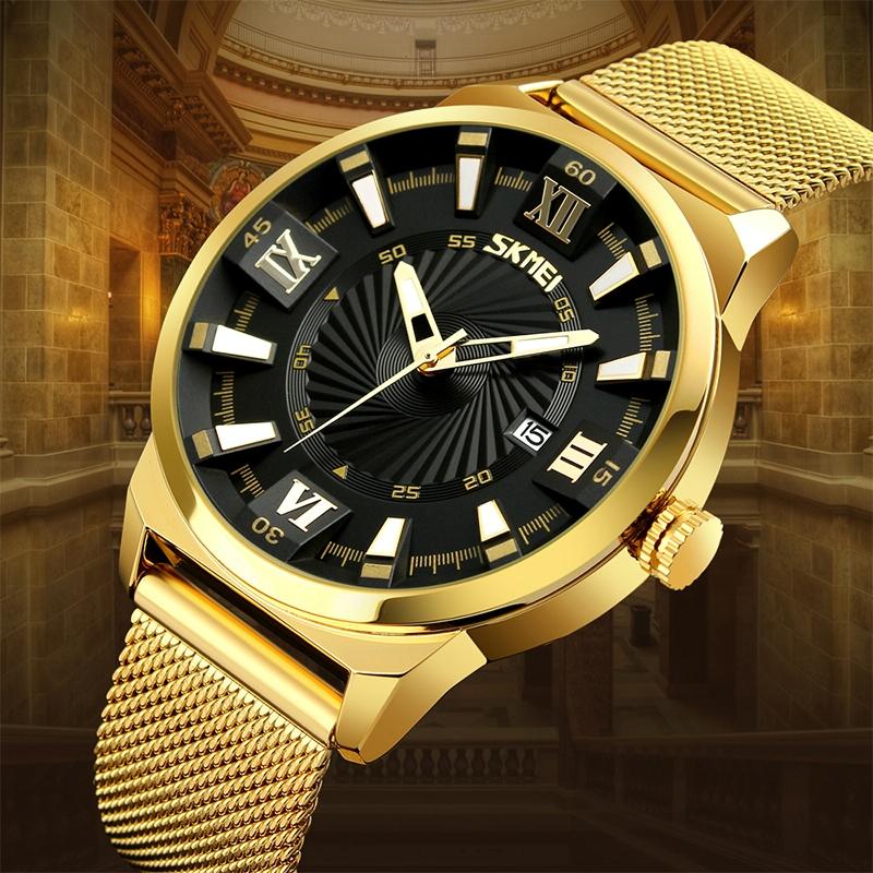 Stylish 30m Waterproof Metal Quartz Men Watch - White 8