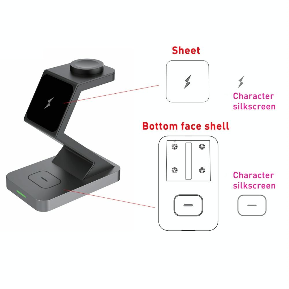 15W 3 In 1 Magnetic Wireless Charger For Iphone Watch Airpods - White 5