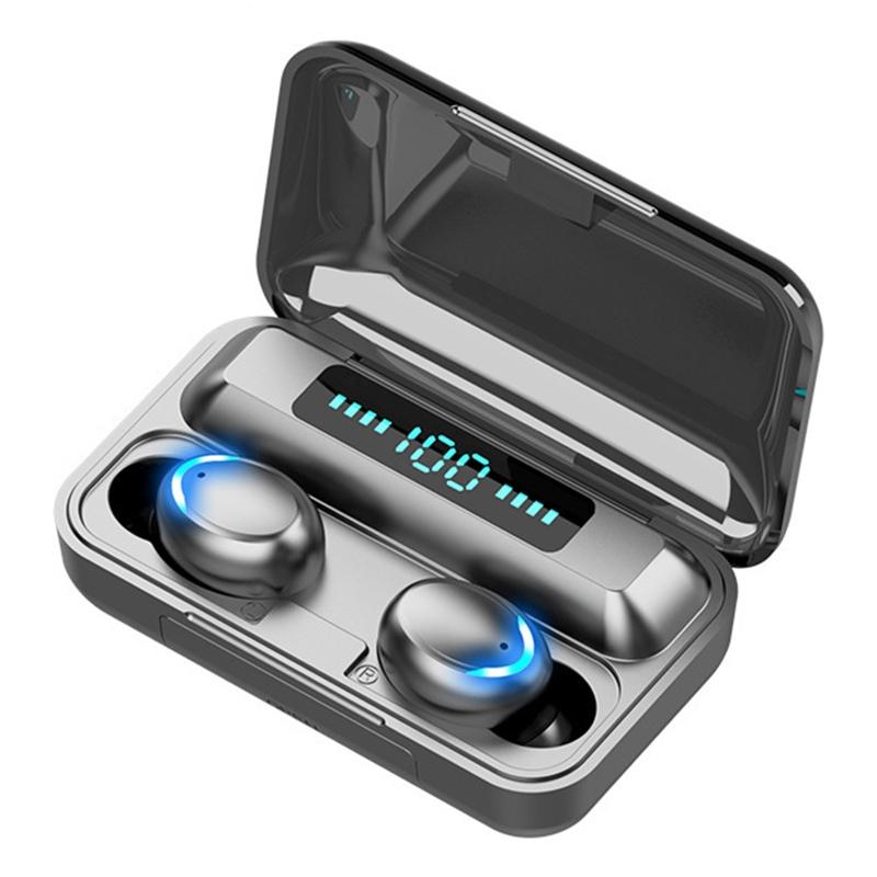 Wireless Noise-cancelling Earbuds with Breathing Light & Digital Display - White 10