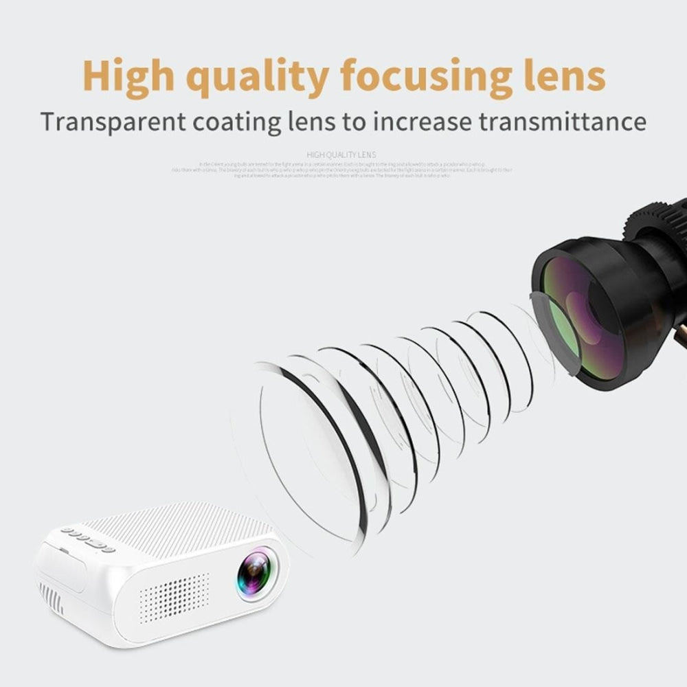 Mini Led Projector Home Theater Supports Hdmi & Av & Sd & Usb - White 13
