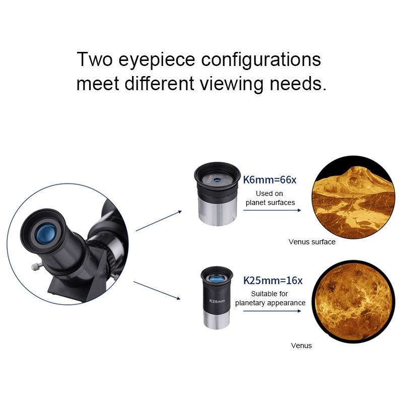 High Definition Astronomical Telescope with Tripod and Phone Clip - White 15