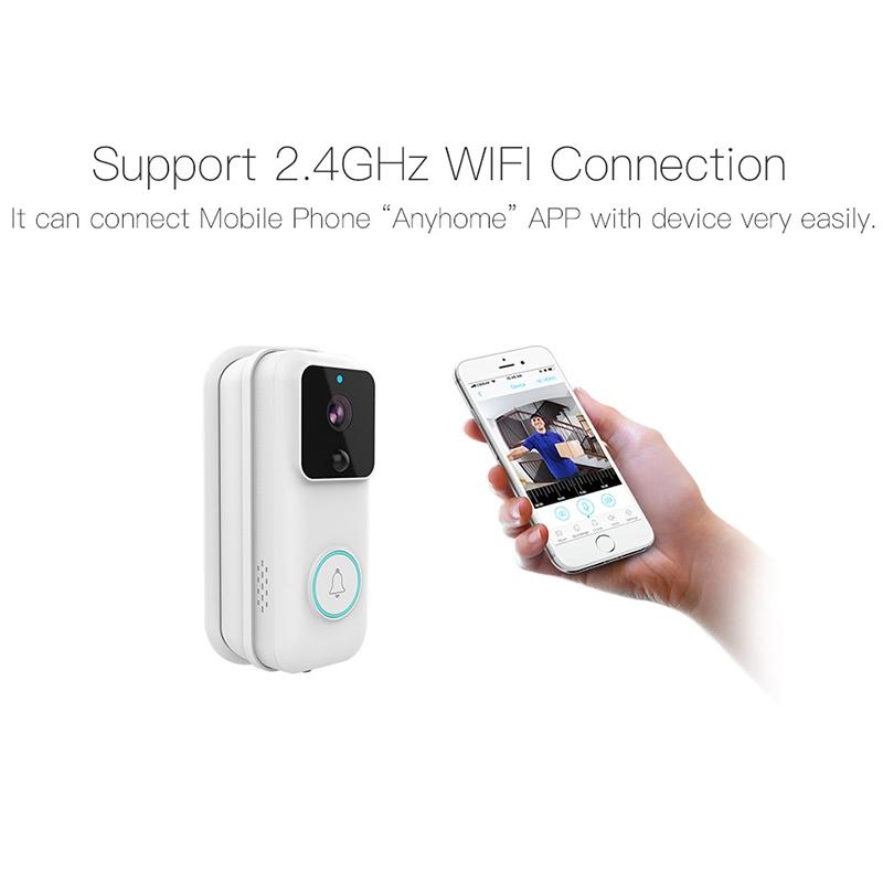 Smart Wifi Video Doorbell With App Control & Pir Detection - 720P 4