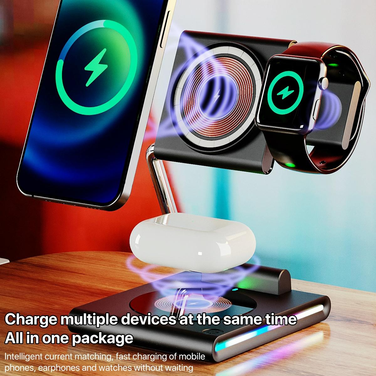 15W Foldable Magnetic Wireless Charger - White 8