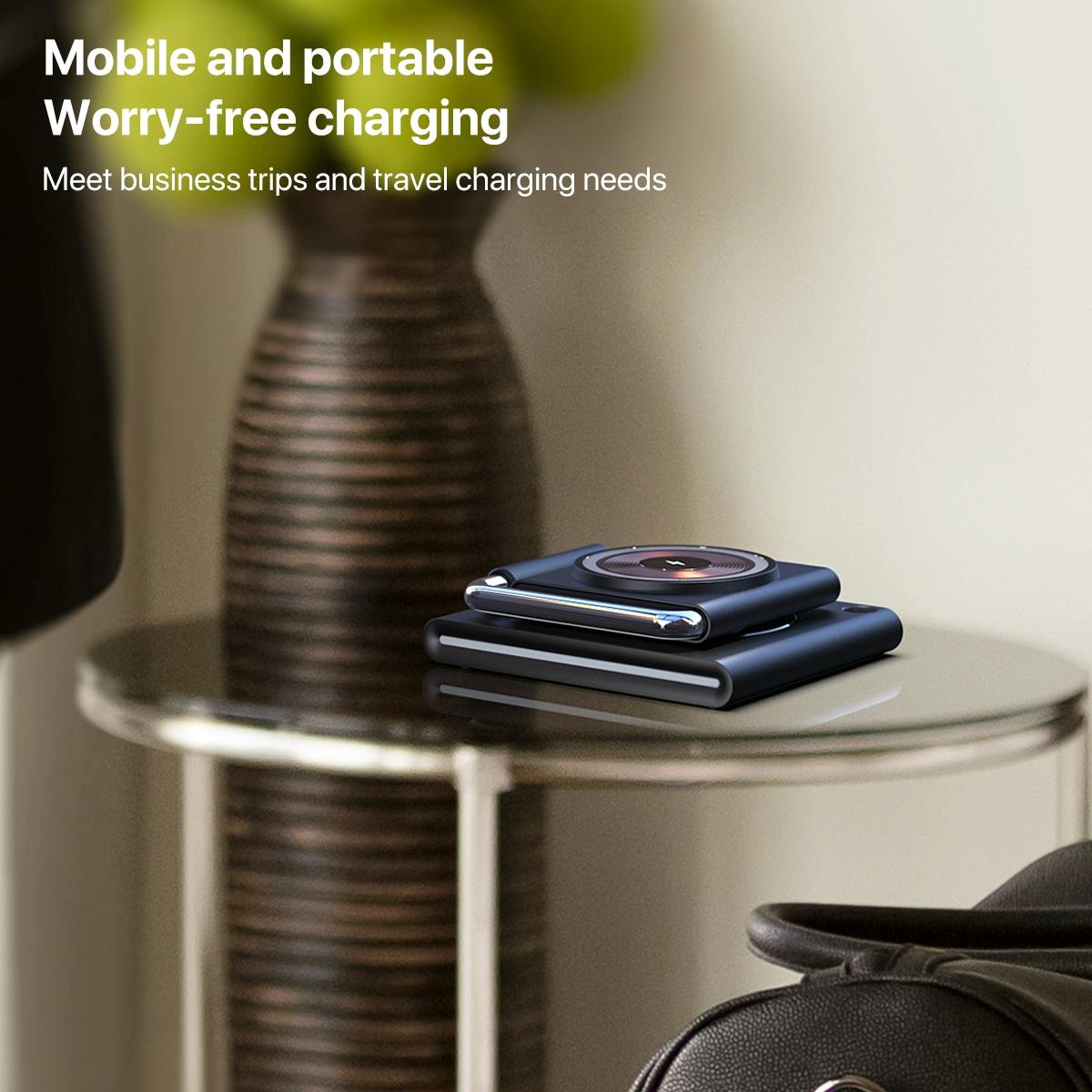 15W Foldable Magnetic Wireless Charger - White 11