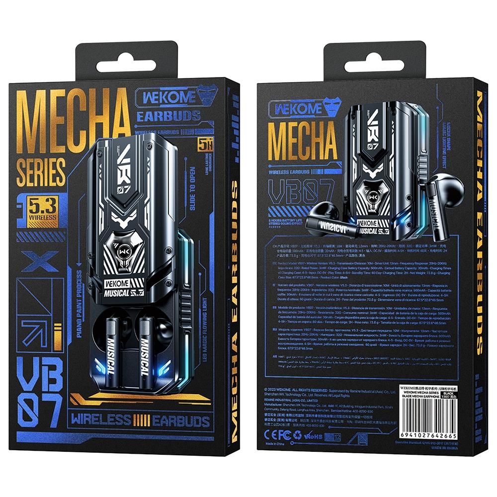 Wireless Mecha Blade Bluetooth Earphones - White 5