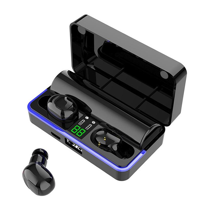 Waterproof Touch Wireless Bluetooth Earphones with Charging Box - 5.0 - White 3