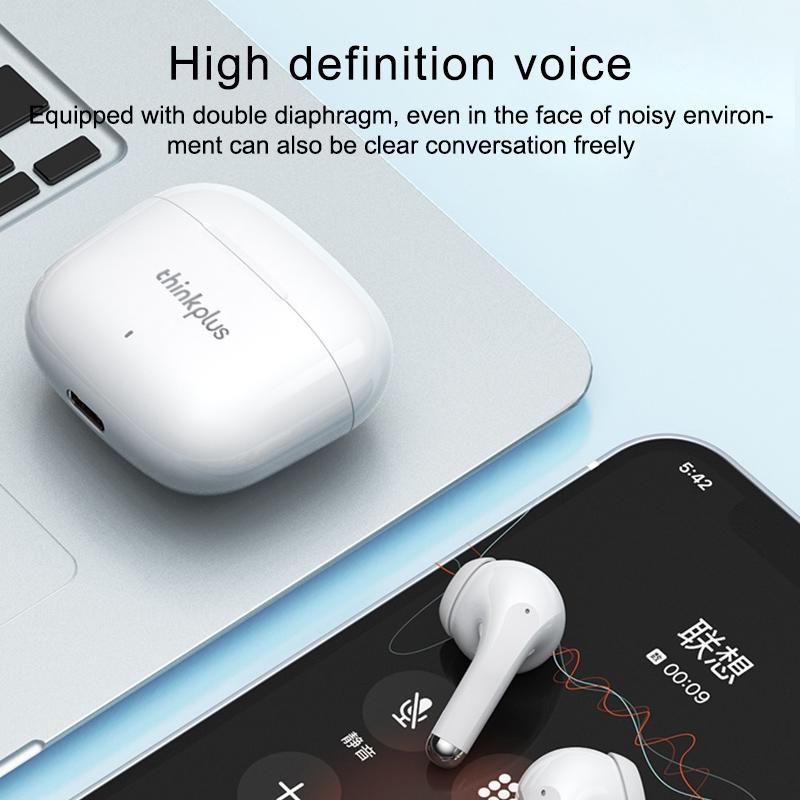 Wireless Bluetooth Earphones with Noise Reduction - 5.1 - White