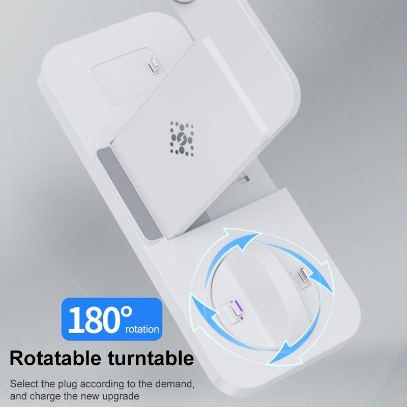 6 In 1 Foldable Vertical Wireless Charger - White 7