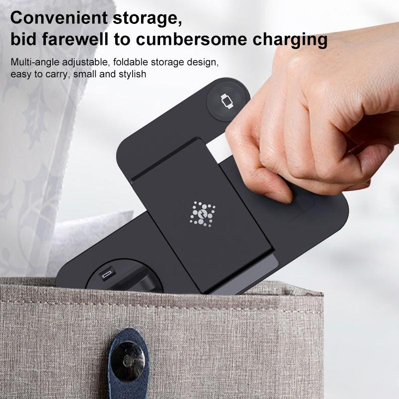 6 In 1 Foldable Vertical Wireless Charger - White 9