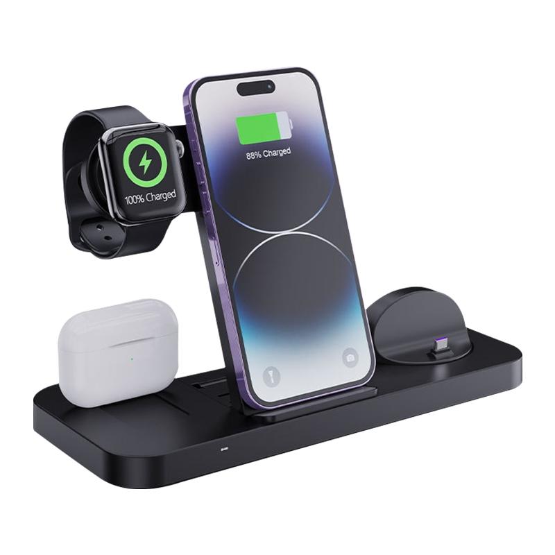 6 In 1 Foldable Vertical Wireless Charger - White 13