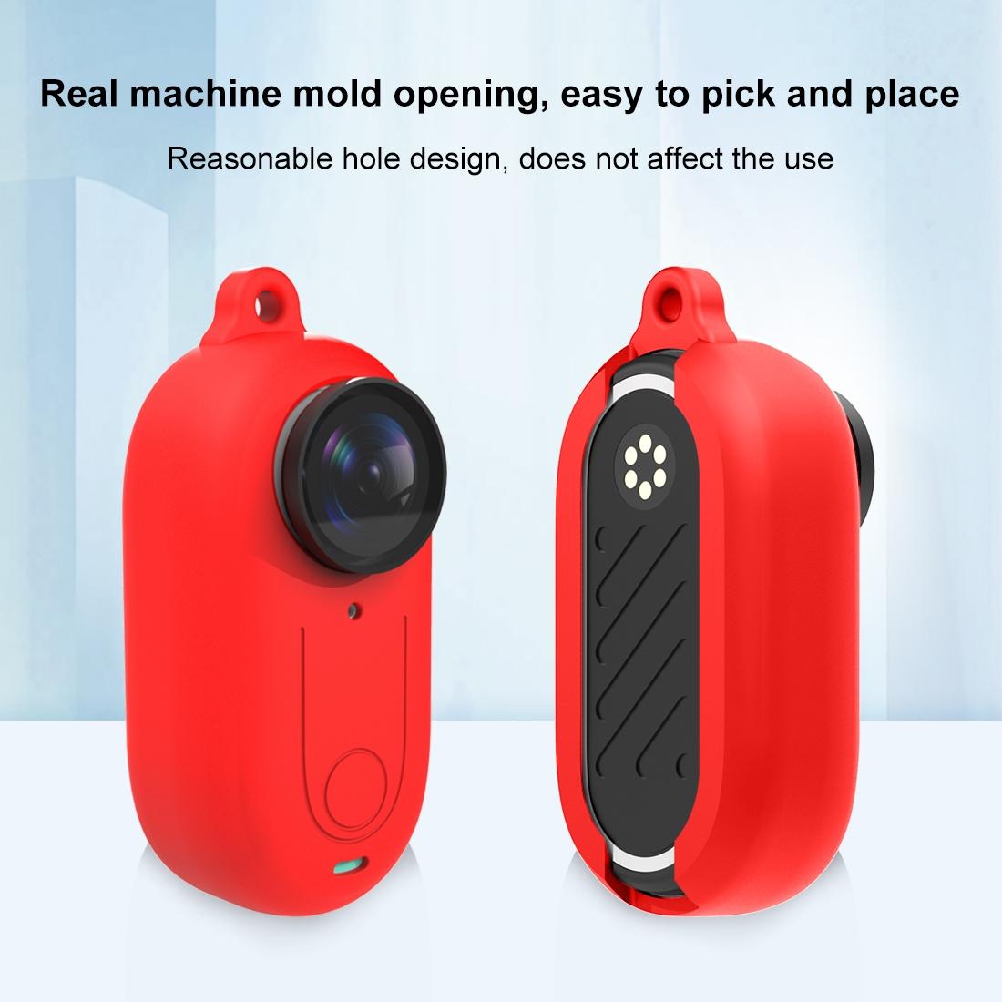 Silicone Case with Lens Cover for Insta360 Go 3 - White 4