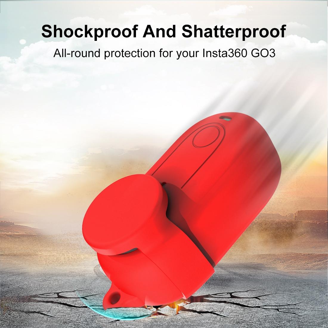 Silicone Case with Lens Cover for Insta360 Go 3 - White 6