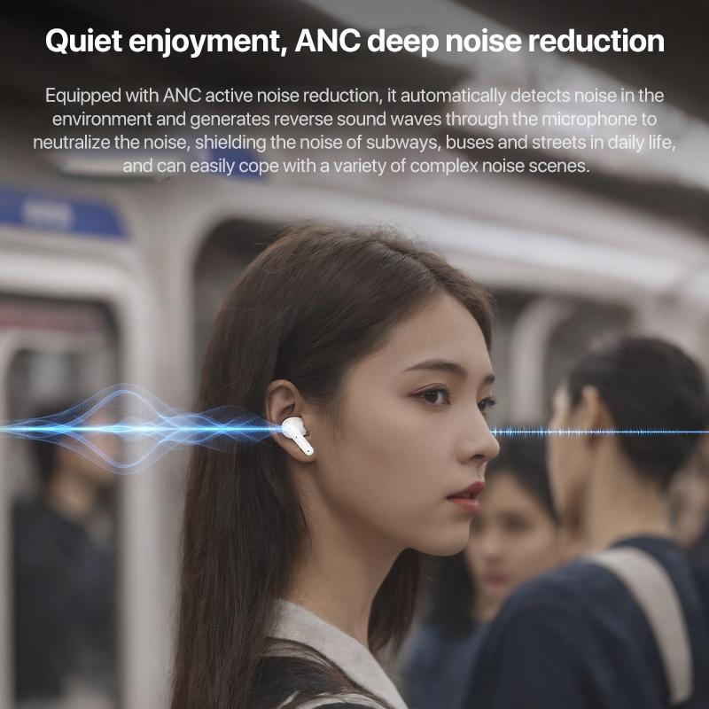Smart Dual Noise Reduction Tws Wireless Earphones - White 5