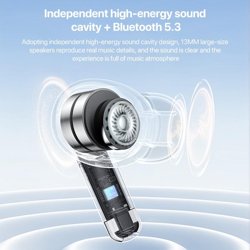 Smart Dual Noise Reduction Tws Wireless Earphones - White 6
