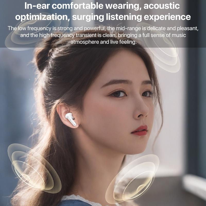 Smart Dual Noise Reduction Tws Wireless Earphones - White 9