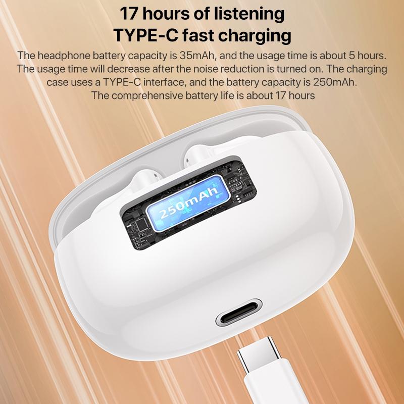 Smart Dual Noise Reduction Tws Wireless Earphones - White 10