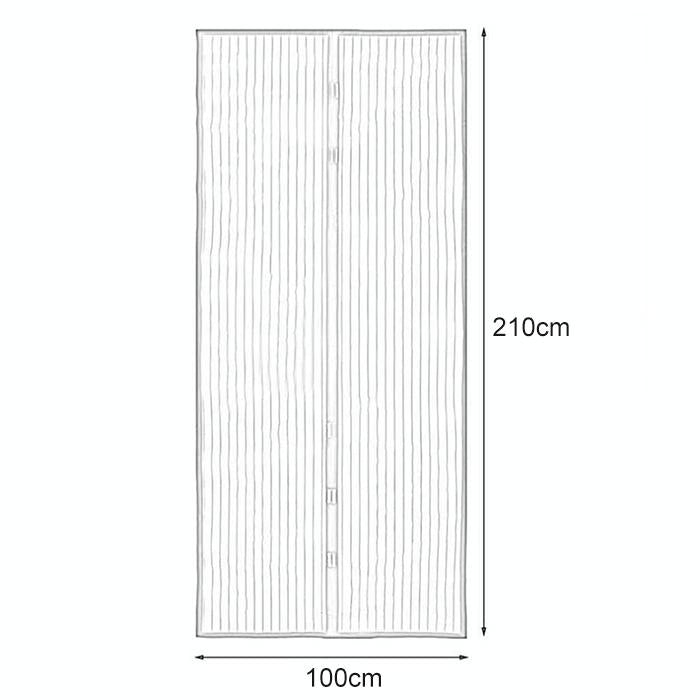 210x100cm Magnetic Mosquito-proof Screen Door Curtain - Magic Mesh - White 15