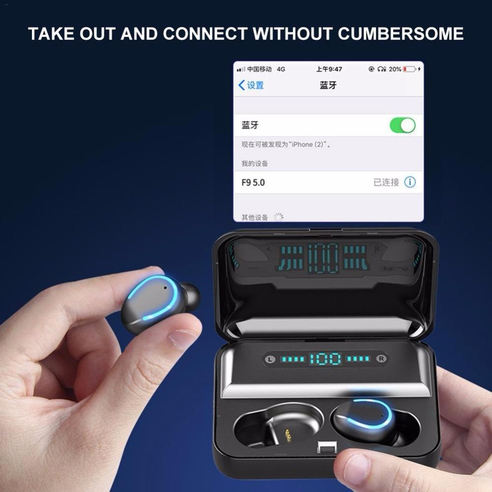 Intelligent Noise Cancelling Bluetooth Earphones with Touch Control and Charging Box - White 5