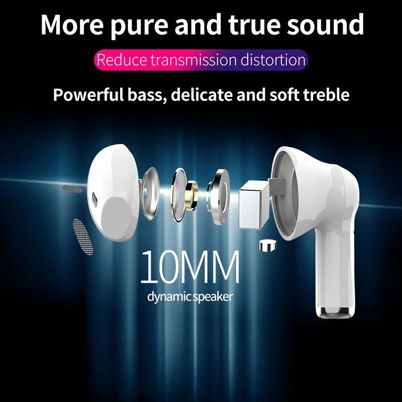 Wireless Bluetooth 5.0 Earbuds with Charging Case - T3 Tws - White 15