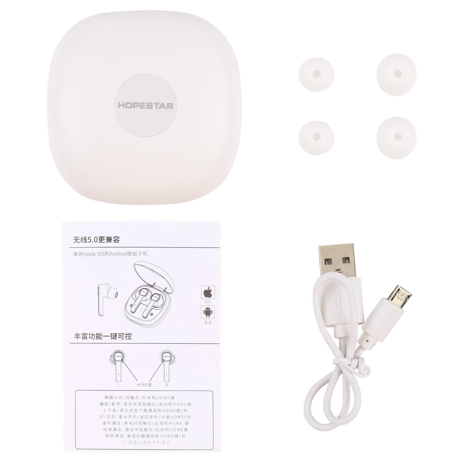 Wireless Bluetooth 5.0 Earbuds - True - White 10