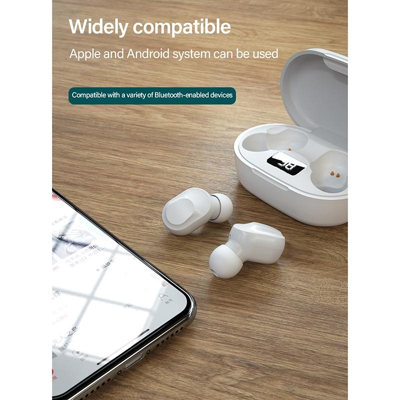 Wireless Bluetooth Earphone with Noise Reduction & Charging Box - Led Display 15