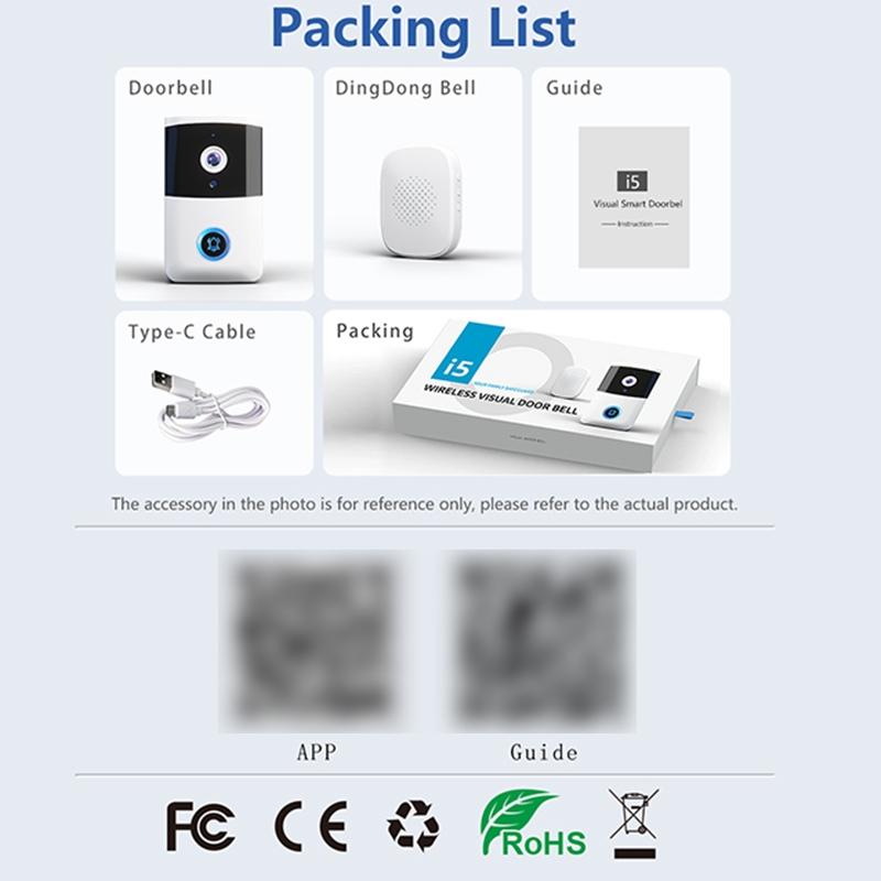 Wireless Security Doorbell With Bidirectional Voice Intercom 8