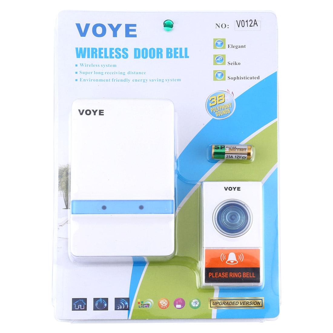 Home Music Remote Control Wireless Doorbell With 38 Polyphony Sounds White 9