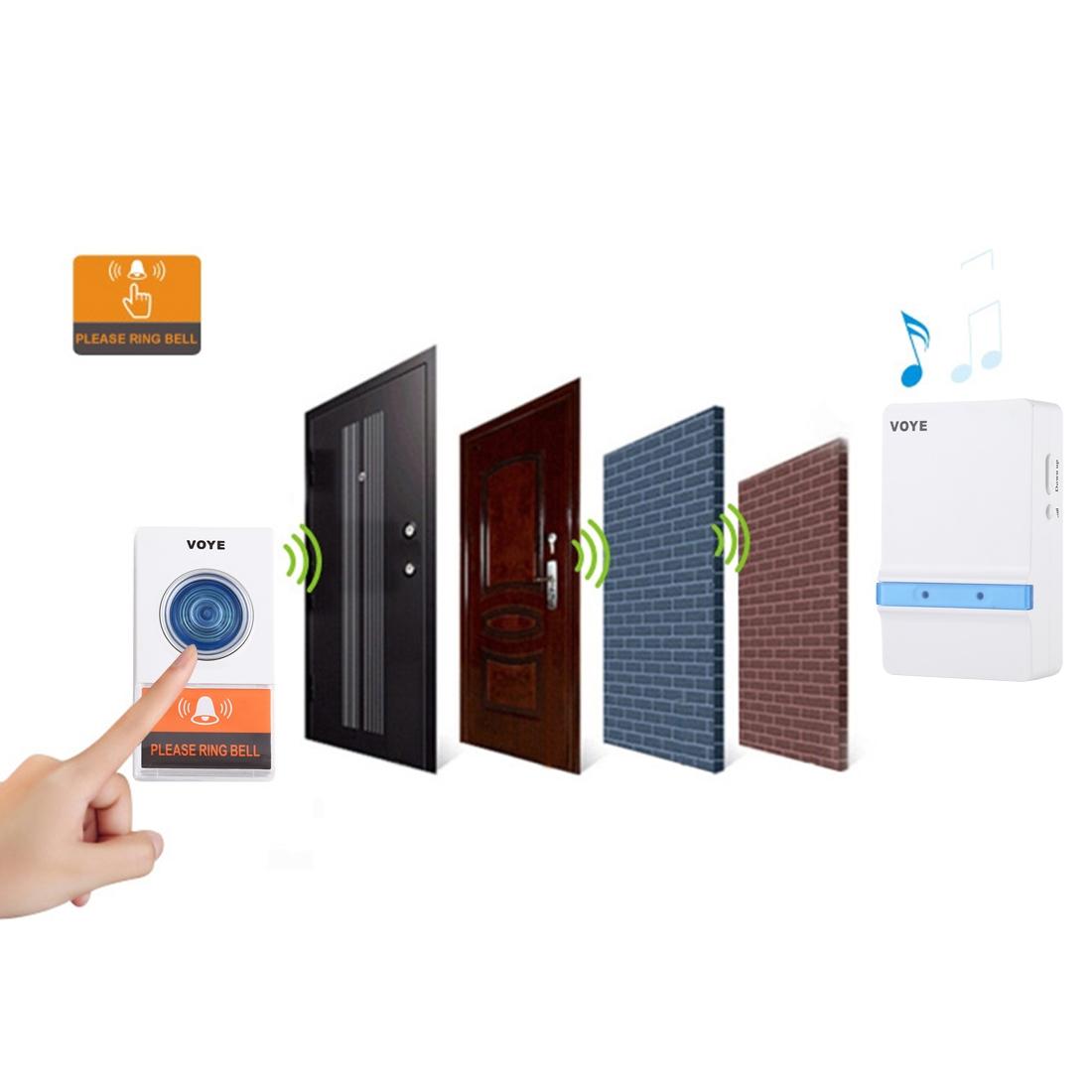 Home Music Remote Control Wireless Doorbell With 38 Polyphony Sounds White 10